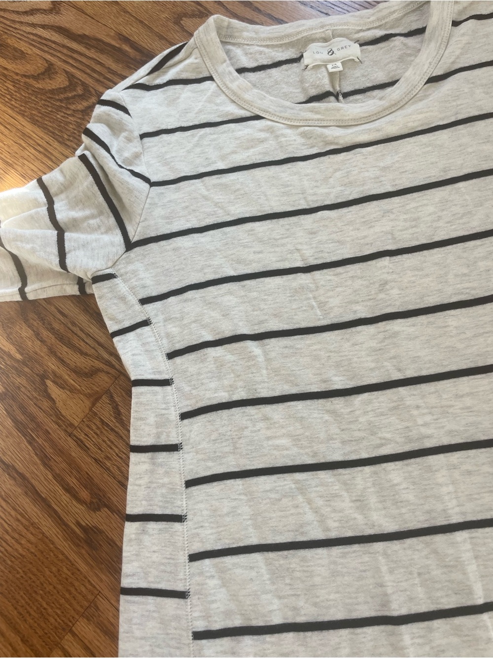 Lou & Grey Loft Soft Sweatshirt Striped Dress Size Medium - Picture 6 of 10